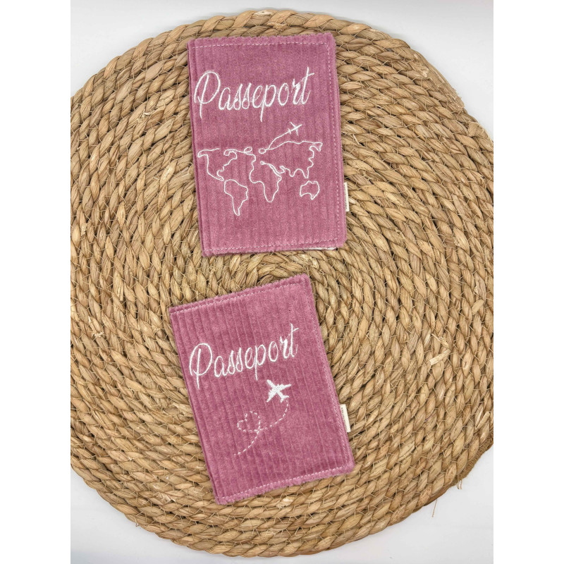Protège passeport rose