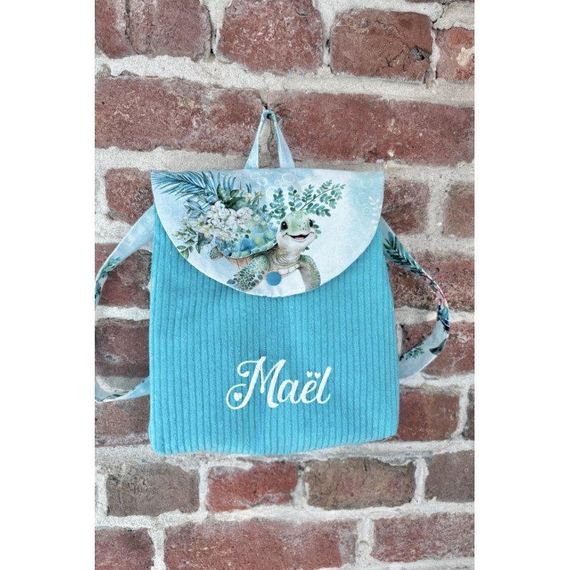 Sac à dos bleu tortue