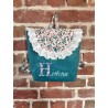 Sac à dos fleurs lettre fleurie  et froufrou