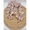 Cordon de téléphone fleurs  beige