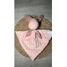 Doudou lapin liberty rose