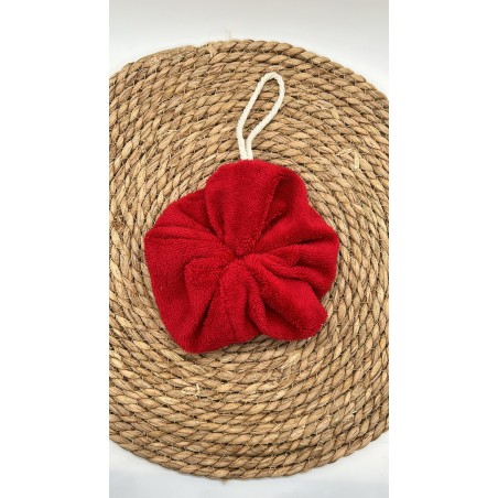 Fleur de bain rouge bambou