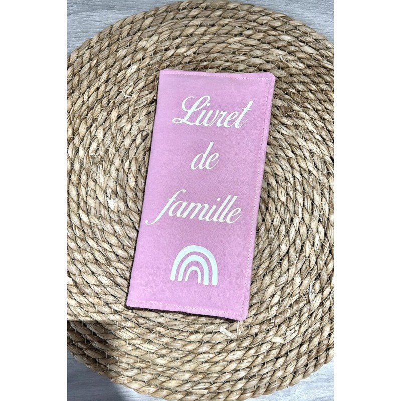 Protège livret de famille rose