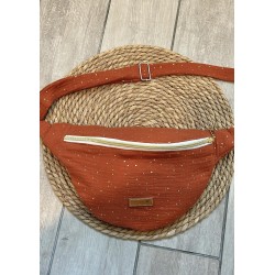 Sac banane double gaze terracotta