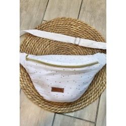 Sac banane double gaze blanc