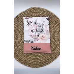 Protège carnet de santé savane rose