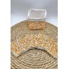 Panier et ses lingettes lavables liberty jaune