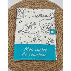 Cahier de coloriage lavable bleu