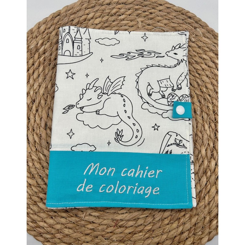 Cahier de coloriage lavable bleu